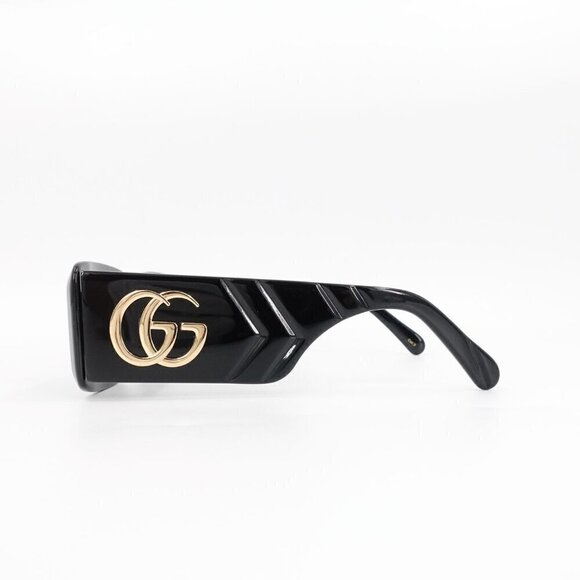 Gucci GG0811 Rectangle Sunglasses Black Gray OS - Picture 3 of 15